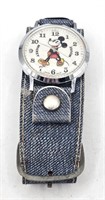 Mickey Mouse Watch with Denim Band