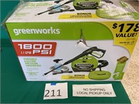 GREENWORKS 1800 PSI ELEC PRESSURE WASHER KIT NEW