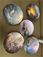 5 Thomas Kincaid Commemorative Plates