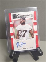 DONRUSS Matthew Dayes Autographed Card