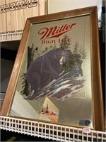 Miller highlife black beer beer mirror wild life