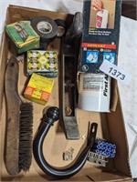 Small Fire Extinguisher, Fuses, Wire Brush &