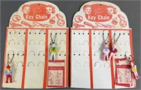 Vtg Howdy Doody Lucky Charm Keychains & Displays