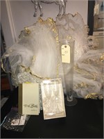 WEDDING ITEMS, TABLE SKIRTS, GLASSES, AND MORE