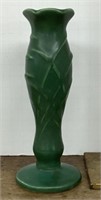 Green McCoy pottery vase