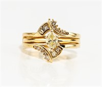 Jewelry 14kt Yellow Gold Diamond Ring Set