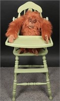 Vintage High Chair & Orangutan Plush (2)