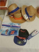 Group of Boise State items includes hats wig and