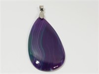 Purple Banded Agate Pendant