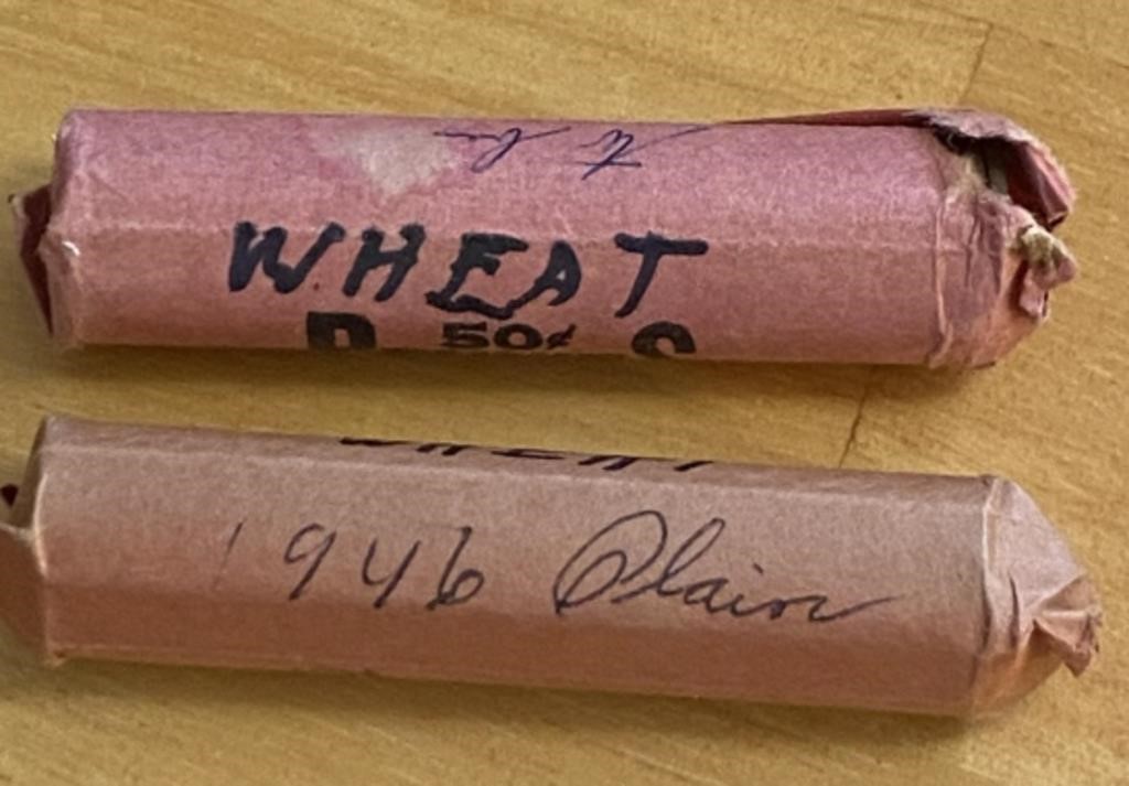 2 Rolls of Wheat Pennies