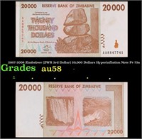 2007-2008 Zimbabwe (ZWR 3rd Dollar) 20,000 Dollars