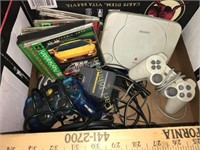 BOX W/ PLAYSTATION ONE, GAMES & CONTROLLER