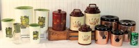 Vintage Canisters- 3 sets, 1 single + Grinder