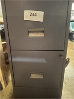 2 Drawer Metal File Cabinet w/Key