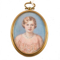 Pauline B. Williams, young woman miniature