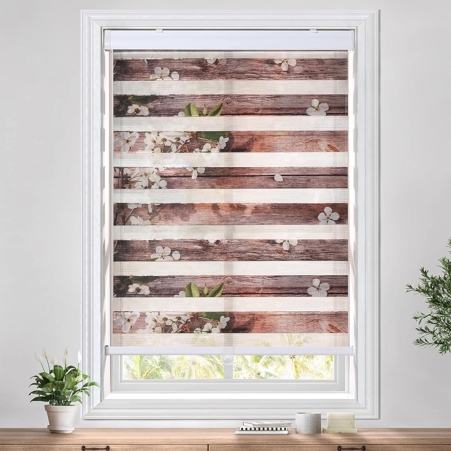 $29 LazBlinds Cordless Dual Layer Zebra Blinds