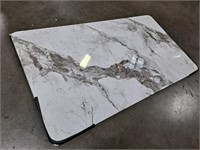 Modern Rectangle White Faux Marble