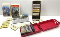 Vintage Cassettes W/Cassette Holders