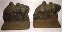 Pair Of Cast Iron Horse Bookends