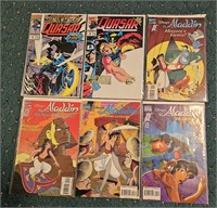 Lot of 6 Comic Books - Disney Aladdin, Quasar