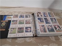 Binder of baseball cards