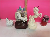 3 Collectable Unicorn Music Boxes