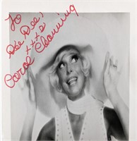 Carol Channing signed photo card