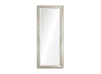 Mirror with Hammered Matte Silver Frame