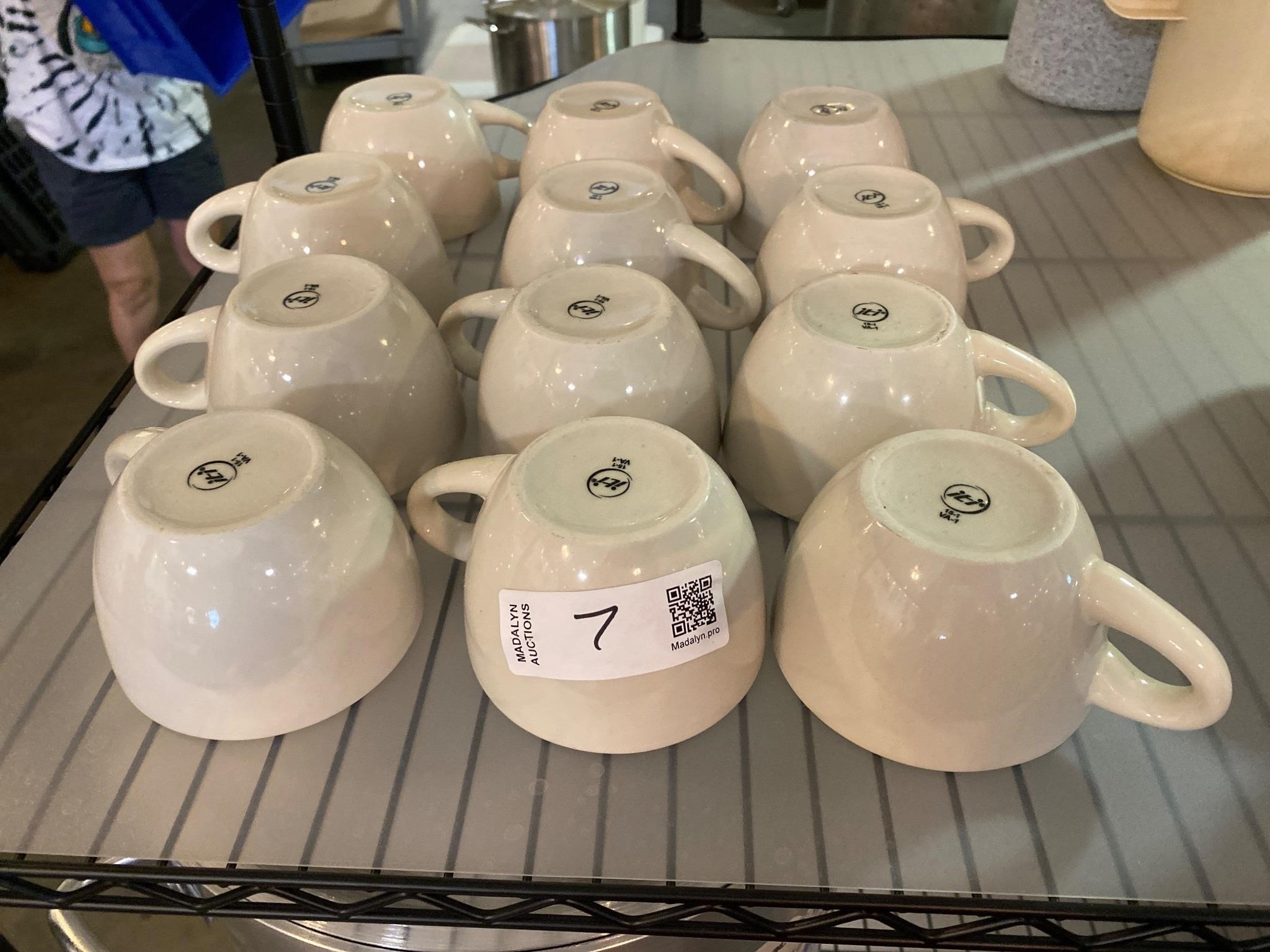 12 Porcelain Coffee Cups