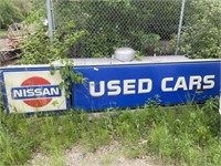 NISSAN USED CAR SIGN / LIGHT DBL SIDED