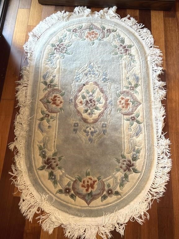 Chinese Carved Wool Entry Rug