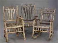 SET OF RUSTIC CHAIRS