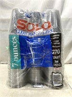 Solo Clear Plastic Cups 7ounces 270 Pack
