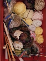 Yard with Knitting Needles