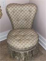 Vintage Skirted Slipper Chair