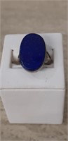 Gorgeous Lapis Lazul sterling ring Size 8