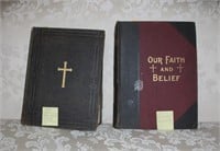 Antique Catholic Bible and Book