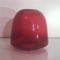 CRANBERRY GLASS LAMP SHADE