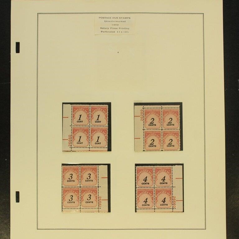 US Stamps #J89-J104 Plate Blocks Mint NH Postage D