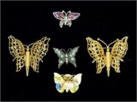 5 Butterfly Pins