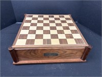 Wood game set checkers, chess, backgammon.