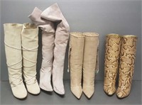 4 pair of designer high boots including Jimmy Choo