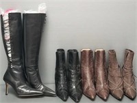 4 pair of designer boots including Blahnik, Choo -