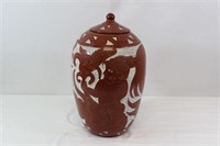 Mayan Red & White Vase