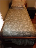 Vintage Single Bed With Mattress & Box Spring
