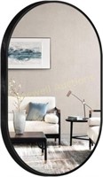 Hicycle2 Oval Mirror 18 x 30 (Black)