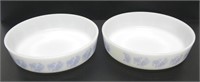 2 FEDERAL GLASS SHALLOW BOWLS