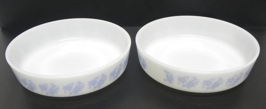 2 FEDERAL GLASS SHALLOW BOWLS