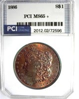 1886 Morgan PCI MS65+ Purple Toning