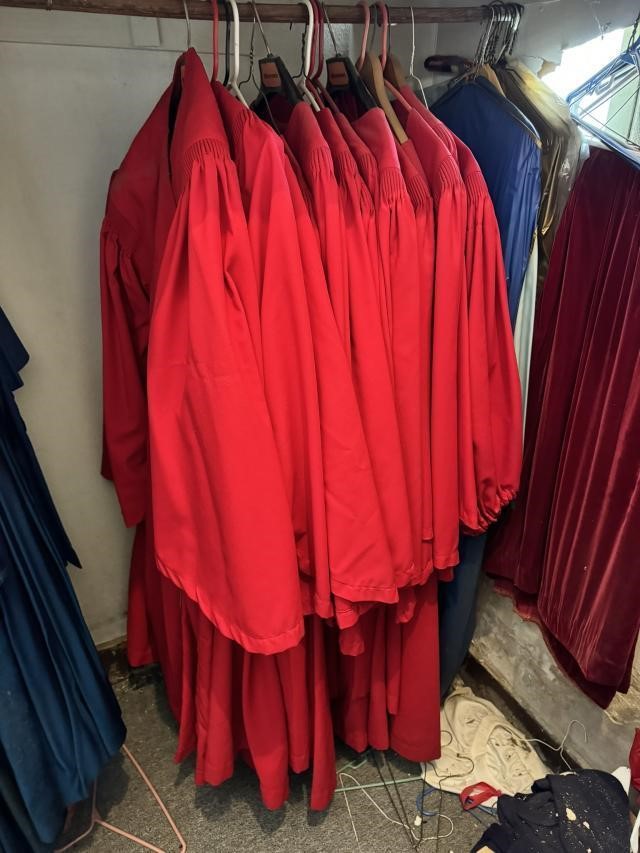 Lot of 15 Red Vintage Choir Robes